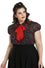 Hell Bunny Perry Blouse Fireworks and Hearts