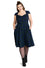 Hell Bunny Aberdeen 50s Dress in Dublin Tartan Green and Navy