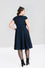 Hell Bunny Aberdeen 50s Dress in Dublin Tartan Green and Navy