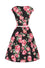 Lady Vintage Isabella Dress in Pink and Black Rose Classic