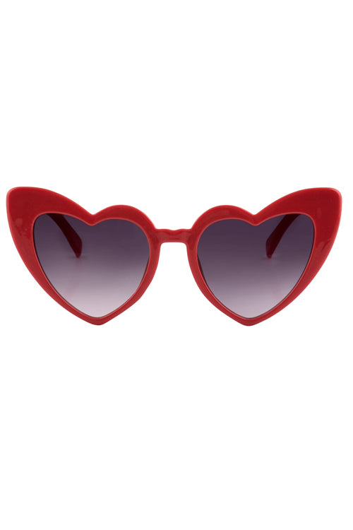 Collectif Love Is In The Air Red Heart Sunglasses