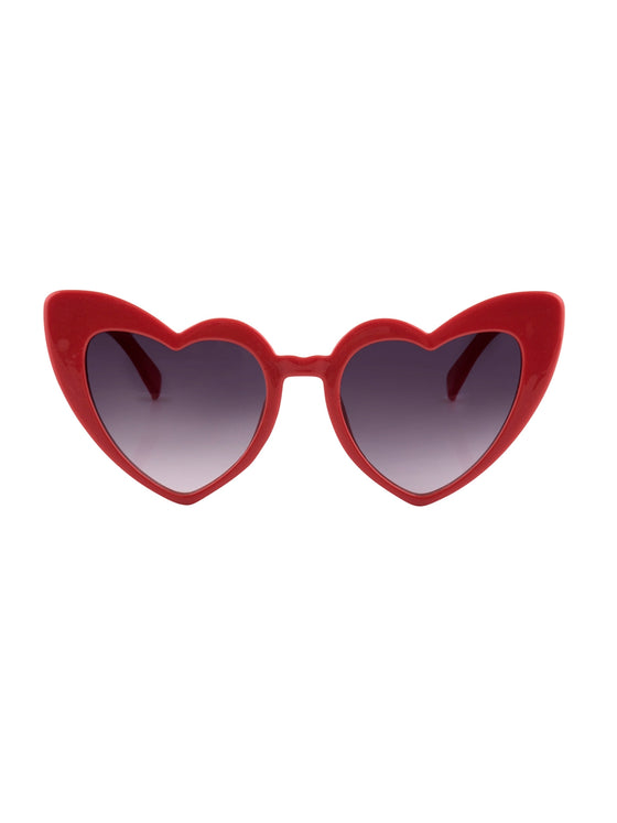 Collectif Love Is In The Air Red Heart Sunglasses