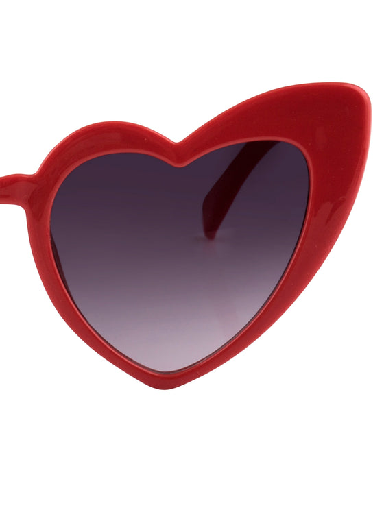 Collectif Love Is In The Air Red Heart Sunglasses
