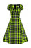 Collectif Mimi Swing Dress in Frogs Breath Tartan