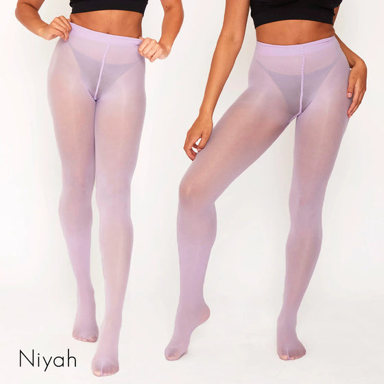 Pamela Mann Hosiery 50 Denier Opaque Pantyhose in Lavender