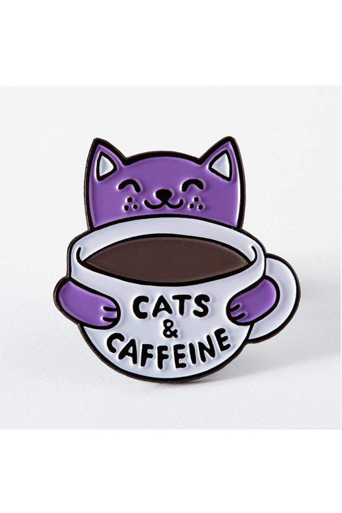 Punky Pins Cats and Caffeine Enamel Pin