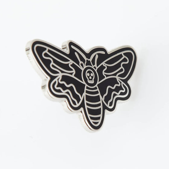 Punky Pins Death Head Moth Enamel Pin Halloween