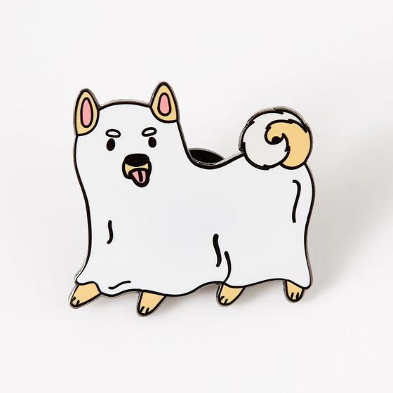 Punky Pins Ghost Dog Enamel Pin Halloween Spooky