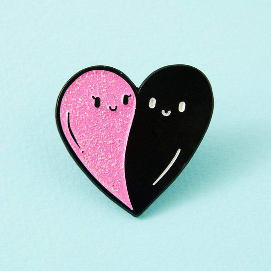 Punky Pins Heart Ghosts Enamel Pin Halloween