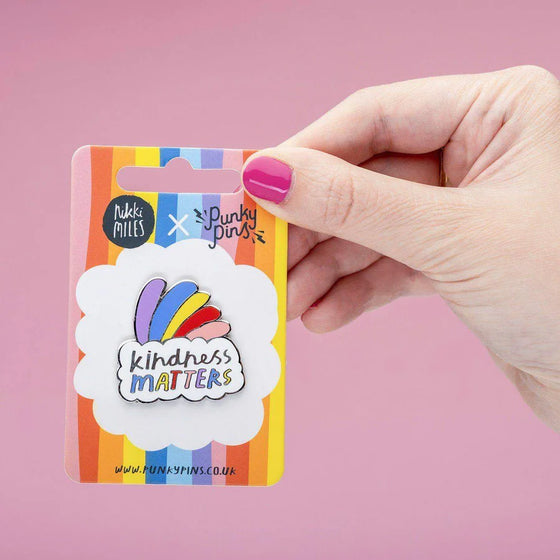 Punky Pins Kindness Matters Enamel Pin Better World