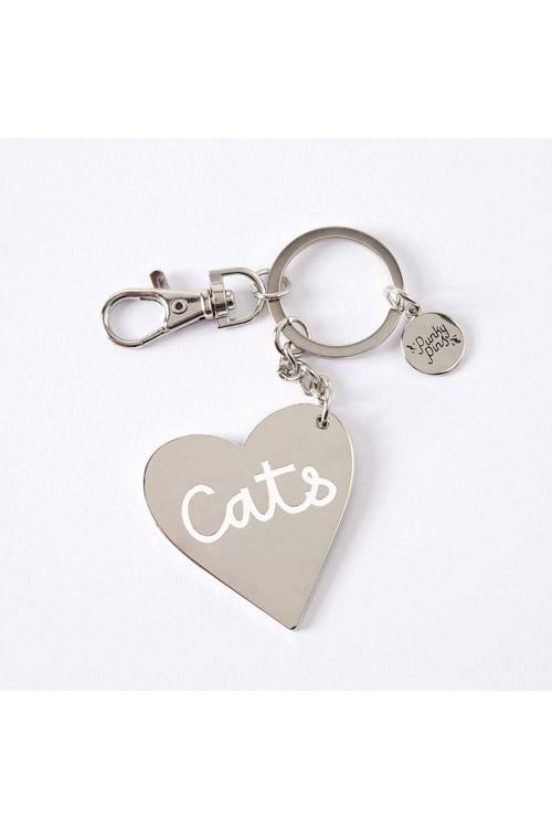 Punky Pins Love Cats Keyring