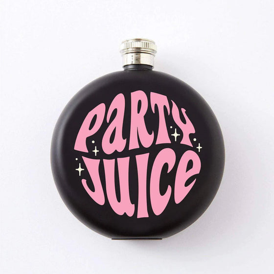 Punky Pins Party Juice Round Hip Flask