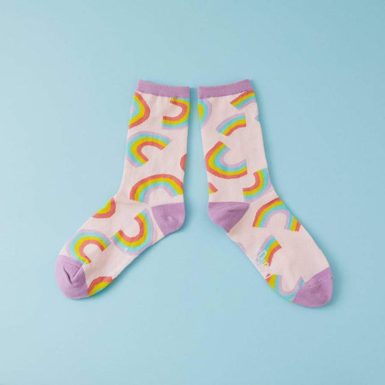Punky Pins Rainbow Print Socks