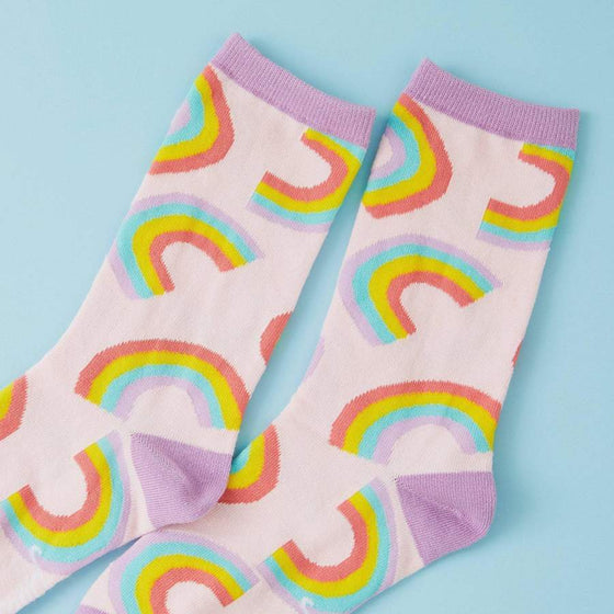 Punky Pins Rainbow Print Socks