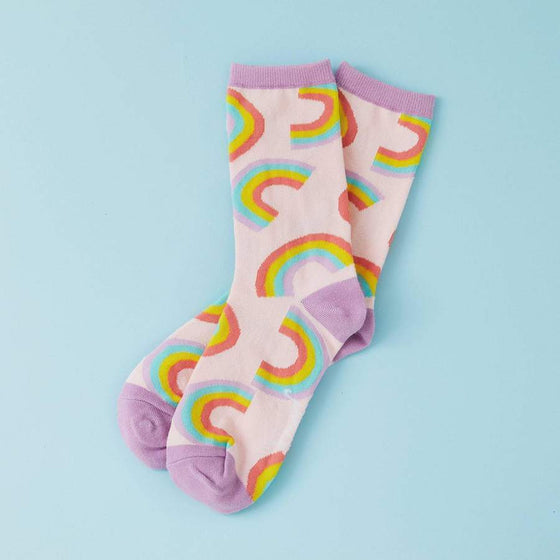 Punky Pins Rainbow Print Socks