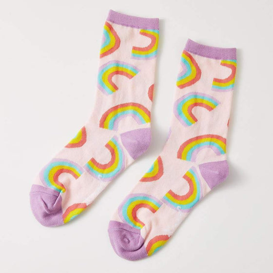 Punky Pins Rainbow Print Socks