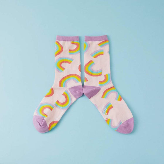 Punky Pins Rainbow Print Socks