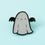 Punky Pins Sparkle Ghost Enamel Pin Halloween