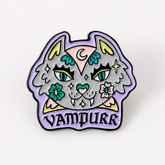 Punky Pins Vampurr Sparkle Enamel Pin Halloween