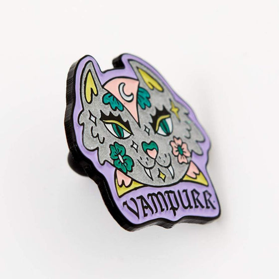 Punky Pins Vampurr Sparkle Enamel Pin Halloween