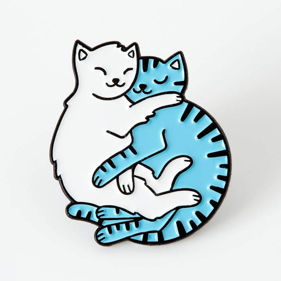 Punky Pins Cuddling Cats Enamel Pin
