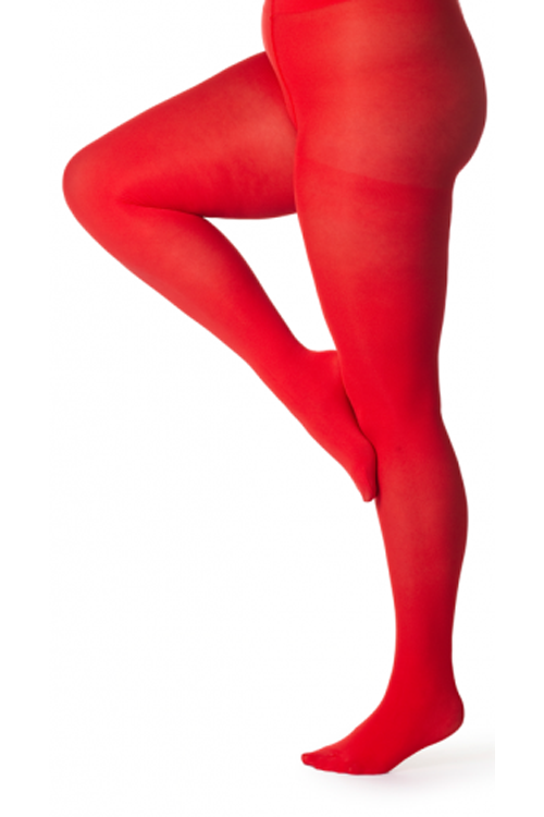 Pamela Mann Hosiery Curvy Super-Stretch 50 Denier Tights in Red