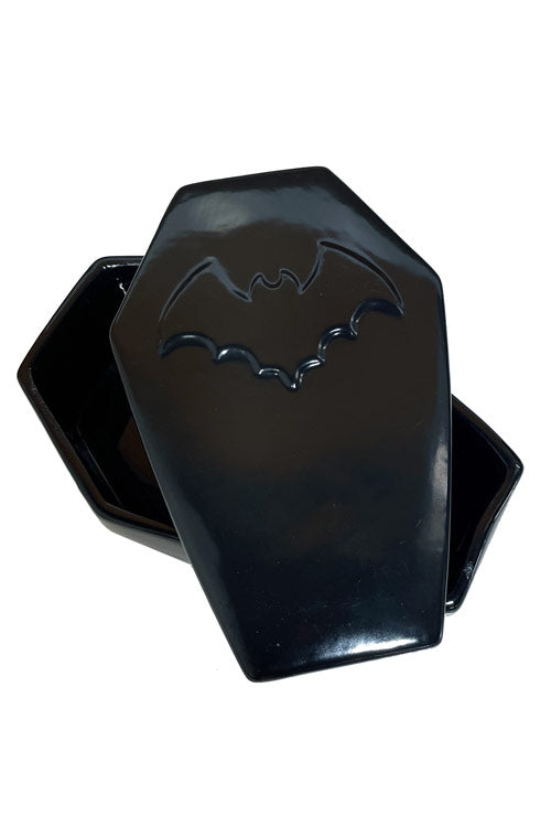 Sourpuss Coffin Stash Box in Black