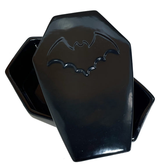 Sourpuss Coffin Stash Box in Black