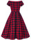 Dolly & Dotty Lily Swing Dress in Red Tartan Christmas