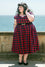 Dolly & Dotty Lily Swing Dress in Red Tartan Christmas