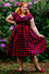 Dolly & Dotty Lily Swing Dress in Red Tartan Christmas